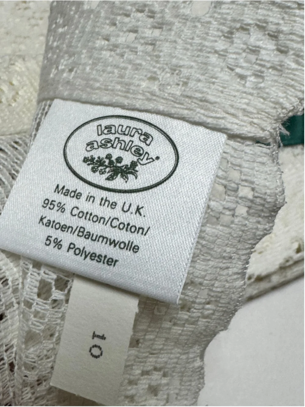 Laura Ashley Nottingham Lace Napkins Set of 4 White New - 19”x19”